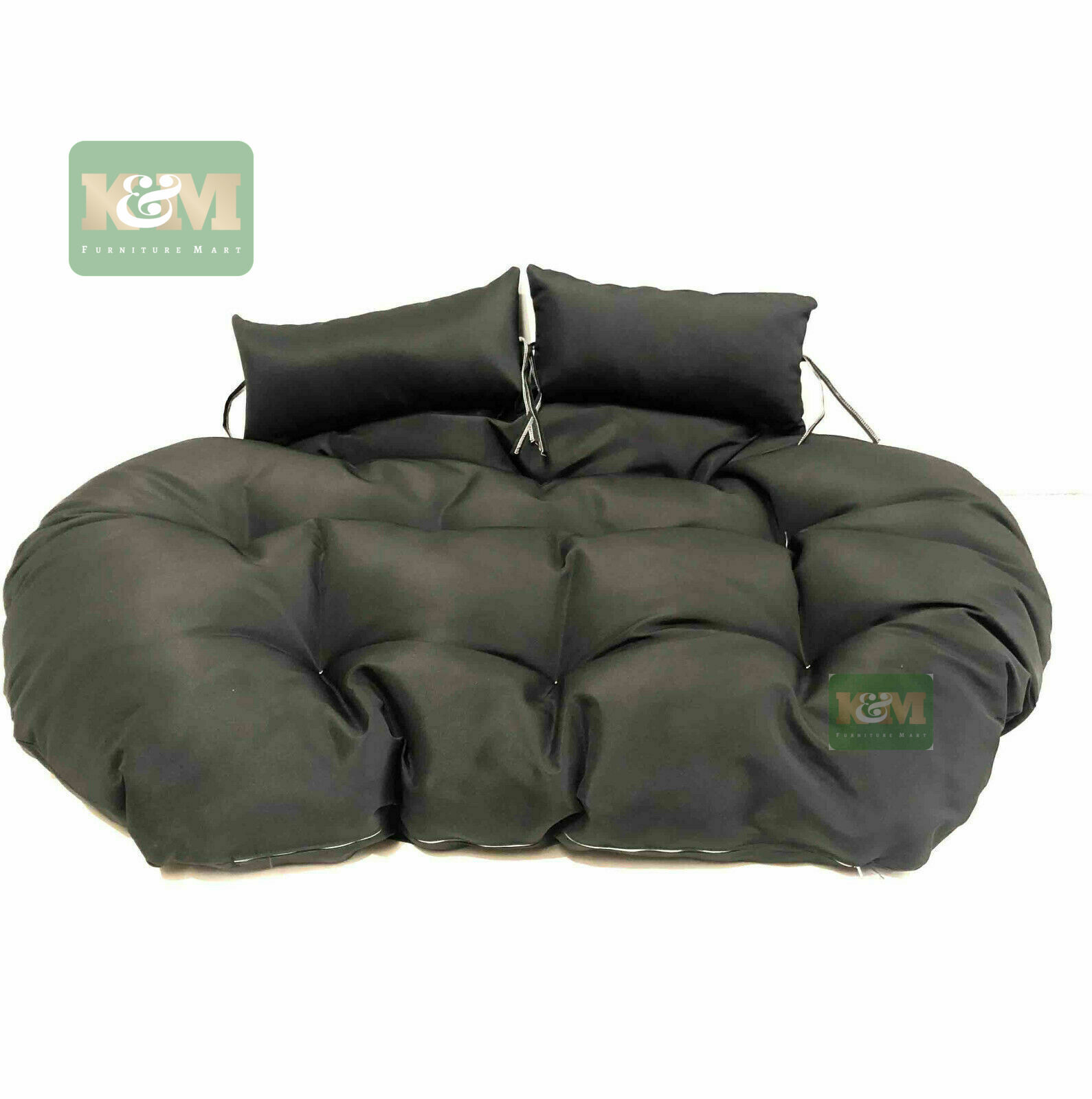 Egg Chair Replacement Cushion For Two Seater Black K&M FURNITURE MART
